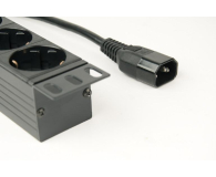 Gembird Rack - 8 gniazd Schuko , 1U, 10A, wtyk C14, 3m - 1230944 - zdjęcie 2